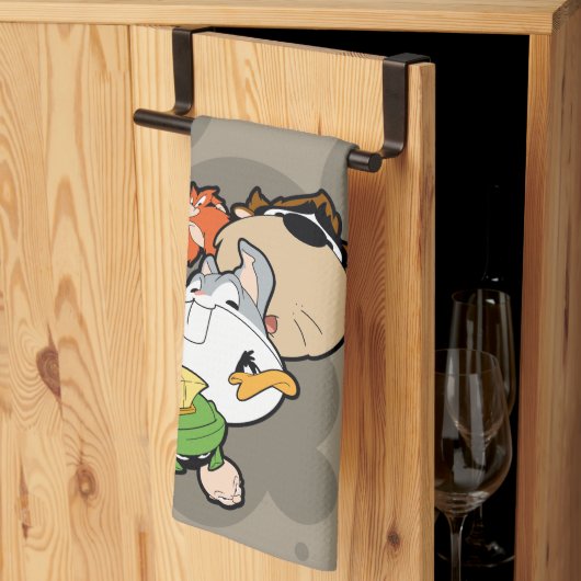 LOONEY TUNES™ gestileerde grote hoofden Theedoek (Derde Gevouwen)