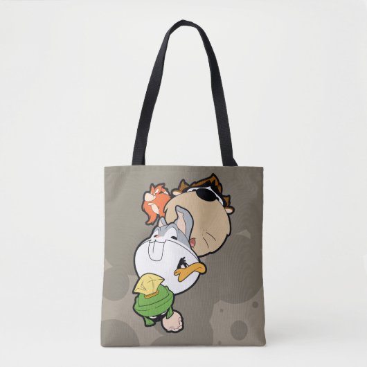 LOONEY TUNES™ gestileerde grote hoofden Tote Bag (Voorkant)