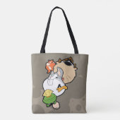 LOONEY TUNES™ gestileerde grote hoofden Tote Bag (Achterkant)