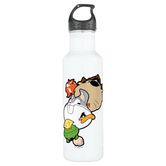 LOONEY TUNES™ gestileerde grote hoofden Waterfles (Voorkant)