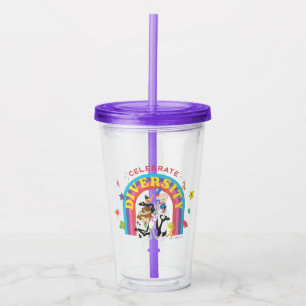 LOONEY TUNES™ - gevierde diversiteit: regenboog Acryl Drinkbeker