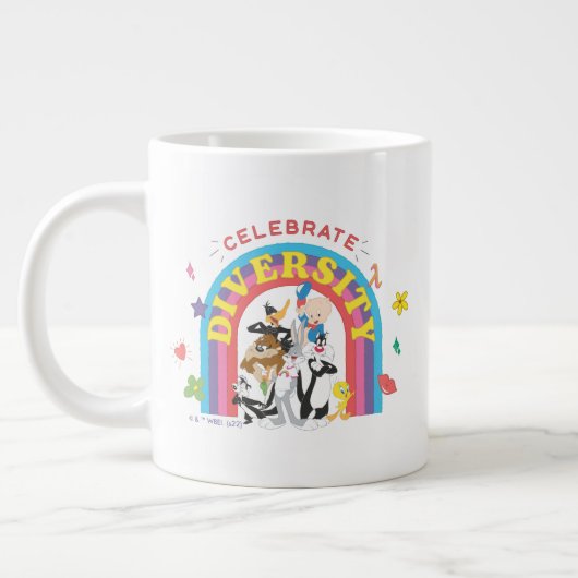 LOONEY TUNES™ - gevierde diversiteit: regenboog Grote Koffiekop (Links)