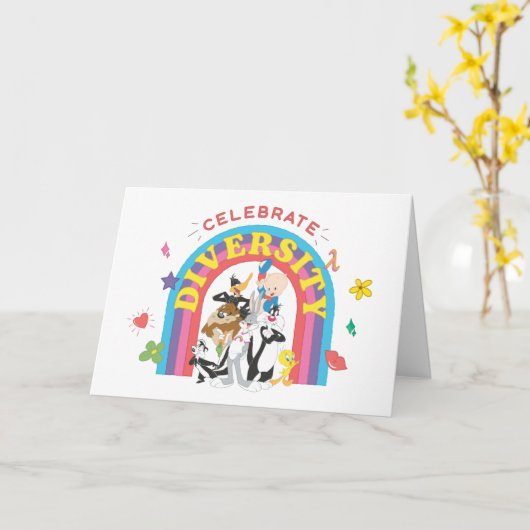 LOONEY TUNES™ - gevierde diversiteit: regenboog Kaart (Gele Bloem)