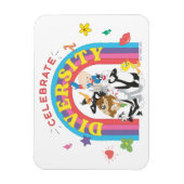 LOONEY TUNES™ - gevierde diversiteit: regenboog Magneet (Verticaal)
