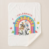 LOONEY TUNES™ - gevierde diversiteit: regenboog Sherpa Deken (Voorkant)