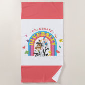 LOONEY TUNES™ - gevierde diversiteit: regenboog Strandlaken (Voorkant)