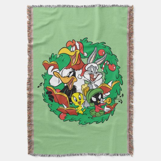 LOONEY TUNES™ Group Kerstmis Wreater Deken (Voorkant Verticaal)