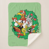 LOONEY TUNES™ Group Kerstmis Wreater Sherpa Deken (Voorkant)