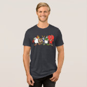 LOONEY TUNES™ Group Rollerblade Afbeelding Tri-Blend Shirt (Voorkant volledig)