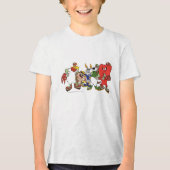 LOONEY TUNES™ Group Rollerblade Afbeelding Tri-Blend Shirt (Voorkant)