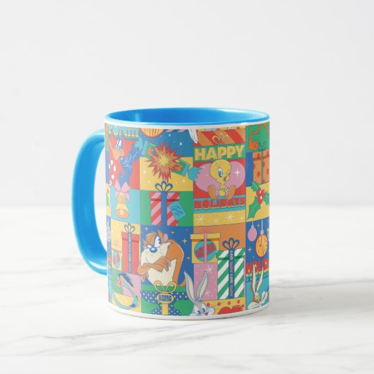 LOONEY TUNES™ | Happy Holidays Christmas Pattern Mok (Voorkant links)