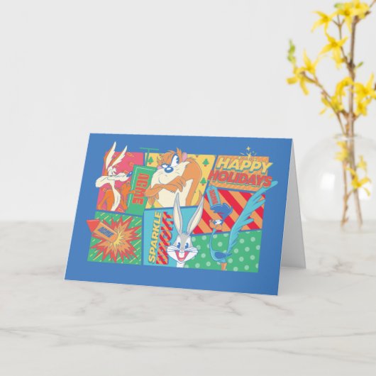 LOONEY TUNES™ | Happy Holidays-patroon Kaart (Gele Bloem)