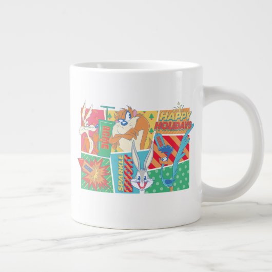 LOONEY TUNES™ | Happy Holidays Pattern Grote Koffiekop (Rechts)