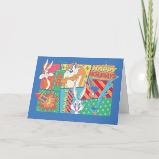 LOONEY TUNES™ | Happy Holidays Pattern Notitiekaartje (Voorkant)