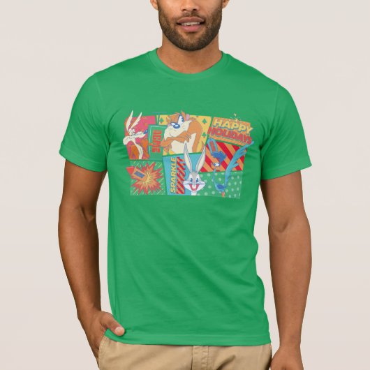 LOONEY TUNES™ | Happy Holidays Pattern T-shirt (Voorkant)