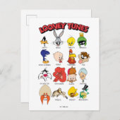 LOONEY TUNES™ Headshots Briefkaart (Voorkant / Achterkant)