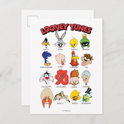 LOONEY TUNES™ Headshots Briefkaart (Voorkant / Achterkant)