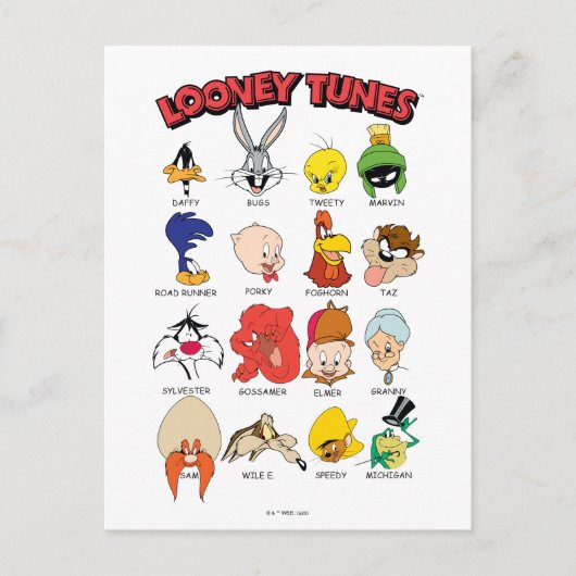 LOONEY TUNES™ Headshots Briefkaart (Voorkant)