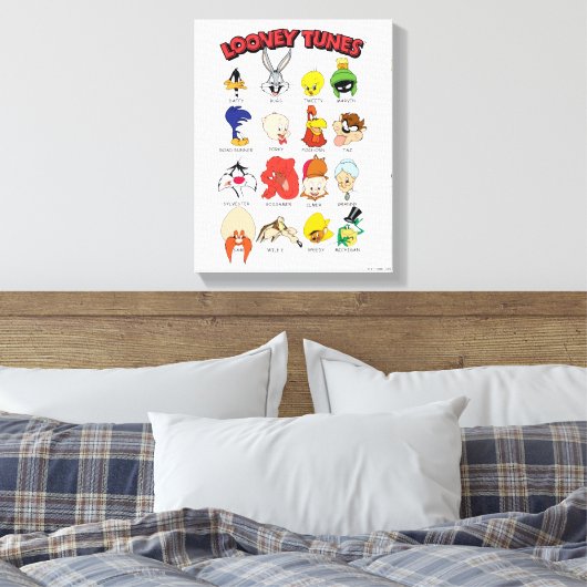 LOONEY TUNES™ Headshots Canvas Afdruk (Insitu (Slaapkamer))
