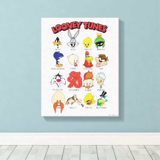 LOONEY TUNES™ Headshots Canvas Afdruk (Insitu (Houten vloer))