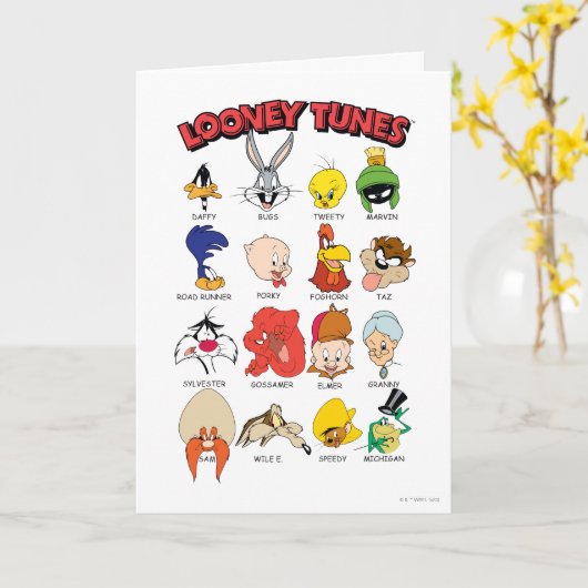 LOONEY TUNES™ Headshots Kaart (Gele Bloem)
