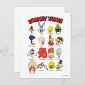 LOONEY TUNES™ Headshots Notitiekaartje (Voorkant / Achterkant)