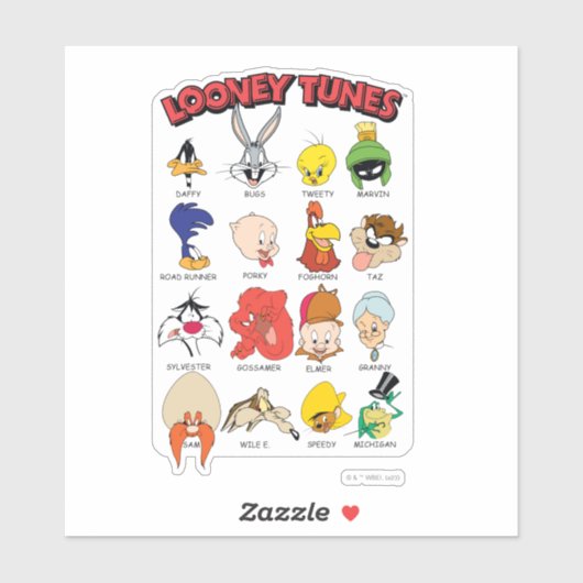 LOONEY TUNES™ Headshots Sticker (Vel)
