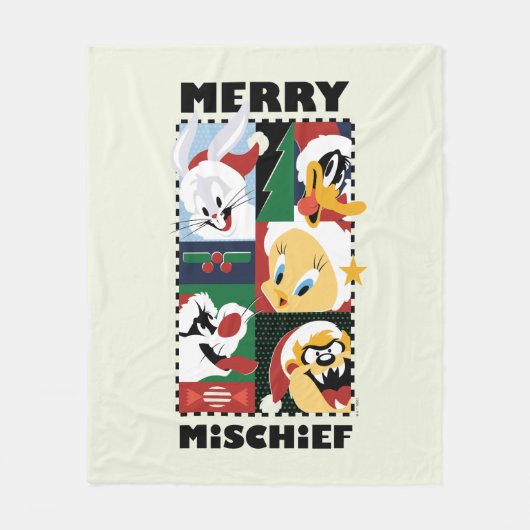 LOONEY TUNES™ Holiday Merry Mischief Fleece Deken (Voorkant)