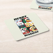 LOONEY TUNES™ Holiday Merry Mischief Kartonnen Onderzetters (Schuin)