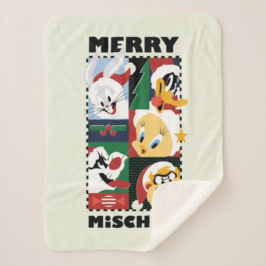 LOONEY TUNES™ Holiday Merry Mischief Sherpa Deken (Voorkant)