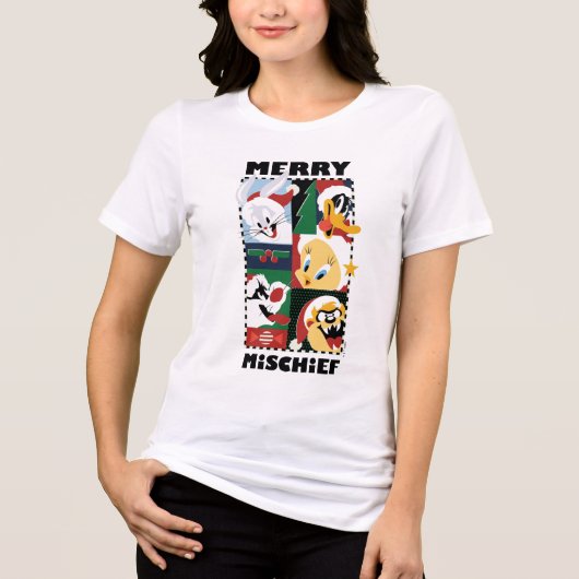 LOONEY TUNES™ Holiday Merry Mischief Tri-Blend Shirt (Voorkant)