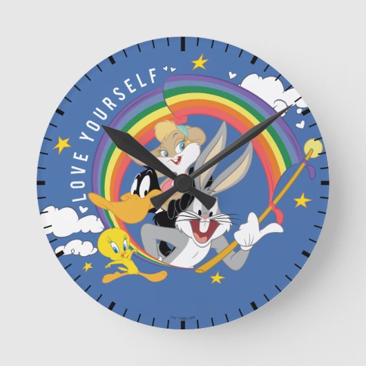 LOONEY TUNES™ - houd van uw eigen pride Badge Ronde Klok (Voorkant)
