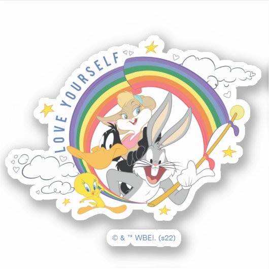 LOONEY TUNES™ - houd van uw eigen pride Badge Sticker (Voorkant)