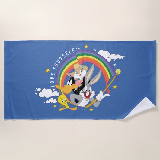 LOONEY TUNES™ - houd van uw eigen pride Badge Strandlaken (Voorkant)