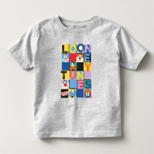 LOONEY TUNES™ Karakter Checker Blokken Kinder Shirts (Voorkant)