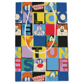 LOONEY TUNES™ Karakter Checker Blokken Medium Cadeauzakje (Voorkant)