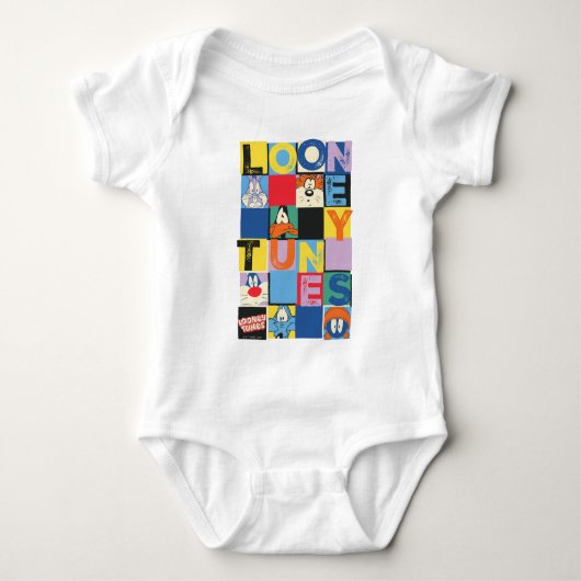 LOONEY TUNES™ Karakter Checker Blokken Romper (Voorkant)