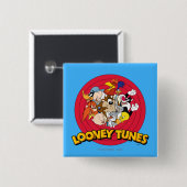 LOONEY TUNES™ Karakterlogo Vierkante Button 5,1 Cm (Voorkant /achterkant)