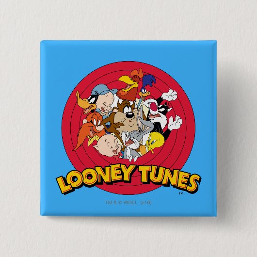 LOONEY TUNES™ Karakterlogo Vierkante Button 5,1 Cm (Voorkant)
