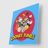 LOONEY TUNES™ Karakterlogo Vierkante Klok (Hoek)