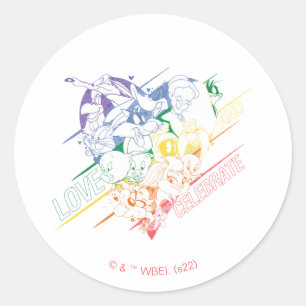 LOONEY TUNES™ - Liefde en vier het Ronde Sticker