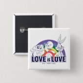 LOONEY TUNES™ - Liefde is liefde Vierkante Button 5,1 Cm (Voorkant /achterkant)
