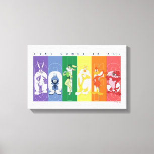 LOONEY TUNES™ - Liefde komt in alle kleuren voor Canvas Afdruk
