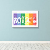 LOONEY TUNES™ - Liefde komt in alle kleuren voor Canvas Afdruk (Insitu (Houten vloer))