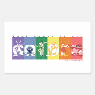 LOONEY TUNES™ - Liefde komt in alle kleuren voor Rechthoekige Sticker
