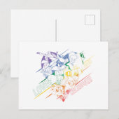 LOONEY TUNES™ - Love and Celebrate Briefkaart (Voorkant / Achterkant)