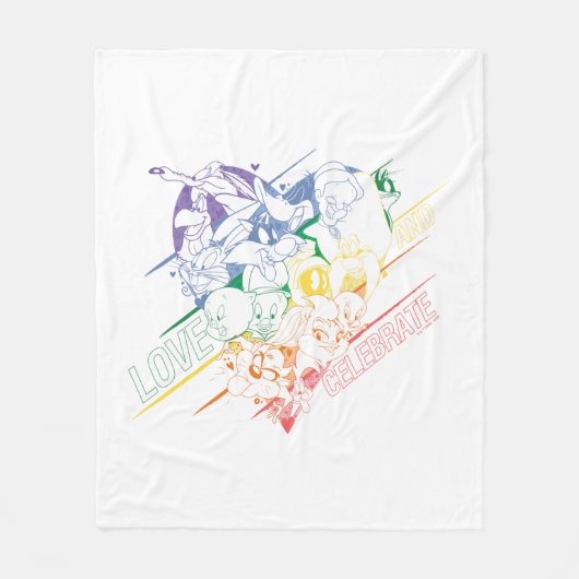 LOONEY TUNES™ - Love and Celebrate Fleece Deken (Voorkant)