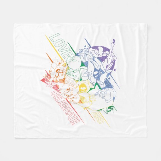 LOONEY TUNES™ - Love and Celebrate Fleece Deken (Voorkant (Horizontaal))