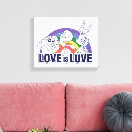 LOONEY TUNES™ - Love Is Love Canvas Afdruk (Insitu (Woonkamer))