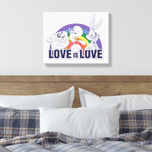 LOONEY TUNES™ - Love Is Love Canvas Afdruk (Insitu (Slaapkamer))